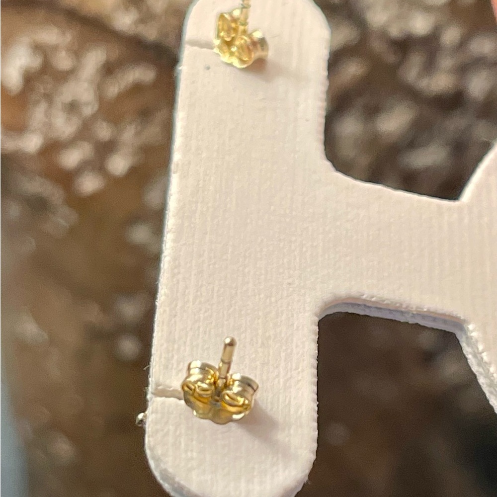 1 carat Champagne Diamond Stud Earrings - Picture 4 of 9